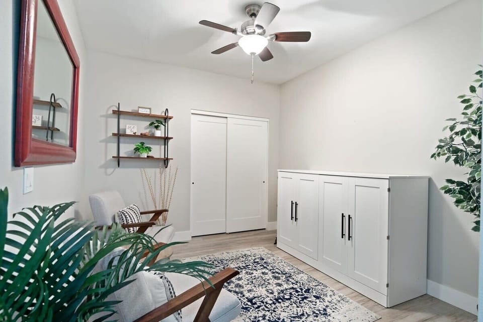 Flex room with comfy pull out mattress.