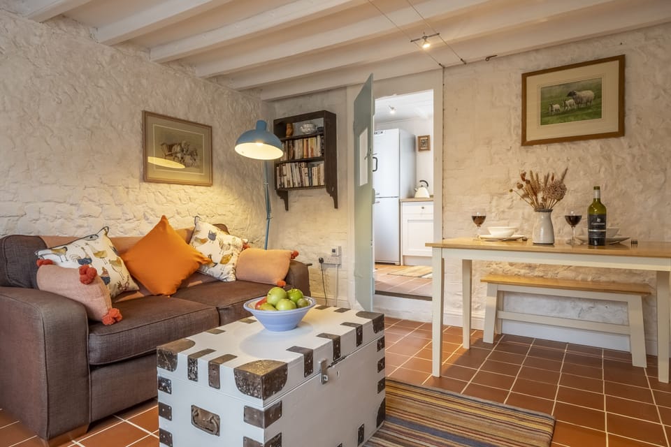 Ground floor: The dining area beside the door to the kitchen