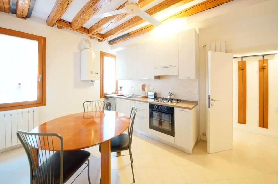 Apartment | Private kitchen | Full-size fridge, microwave, oven, stovetop