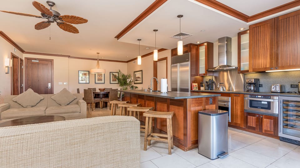 The living room, kitchen and dining are conveniently designed.
