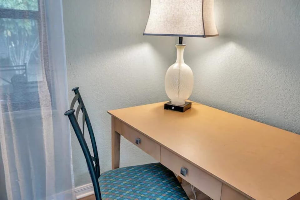 Desk in the bonus room.