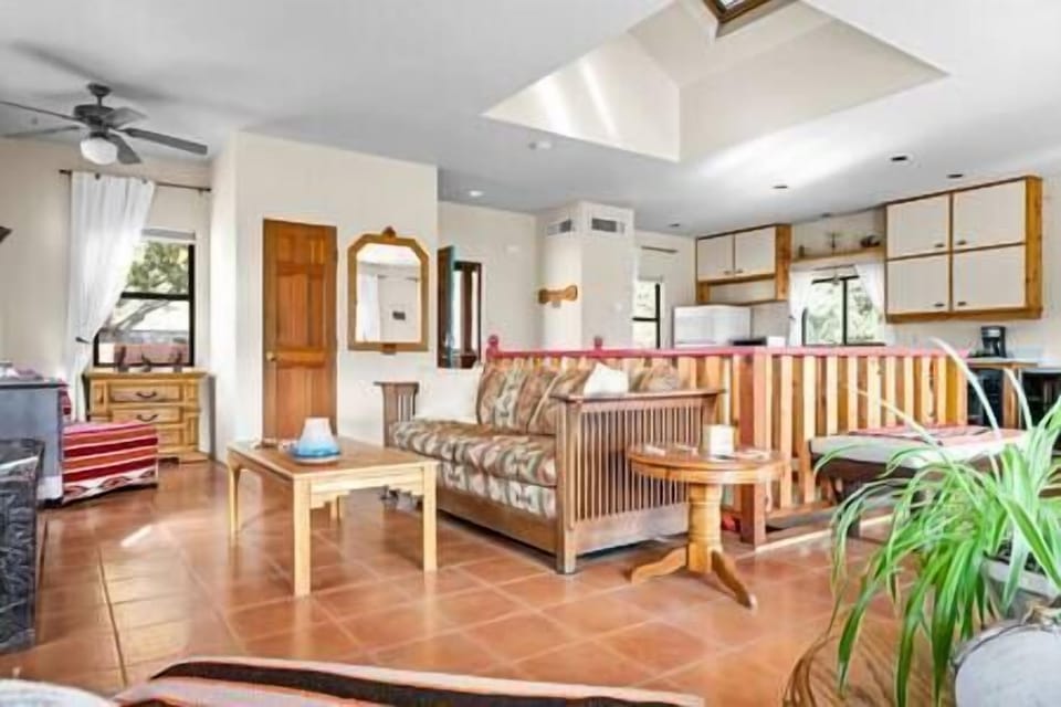 Great room TV area with convertible sofa bed