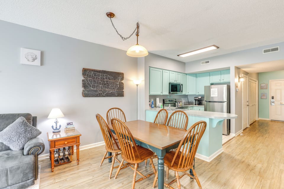 Kitchen | Single-Story Condo | Smart TV w/ Cable | Free WiFi