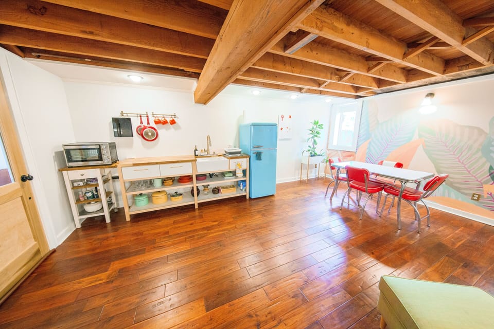 Open concept kitchen and dining area