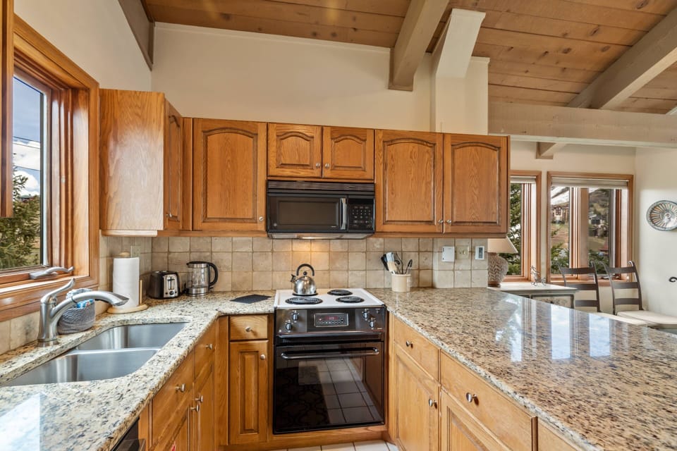 Whip up your favorite meals in this warm, fully equipped kitchen.