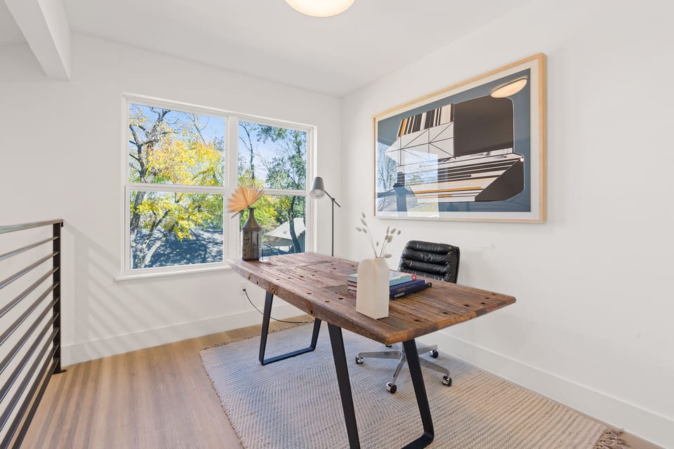 Dedicated office and workspace.