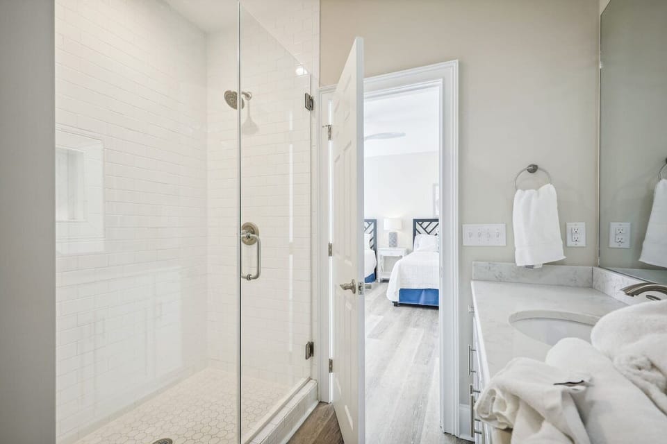 Full Bath with Walk-In Shower-Double Queen Bedroom