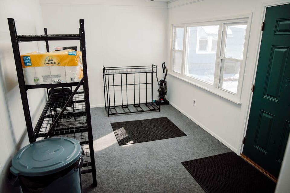 Gear/mud room perfect for mountain bikes, climbing gear, boating gear, and more!