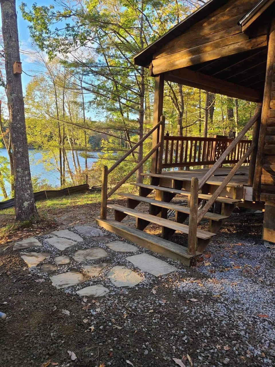 Steps to the porch