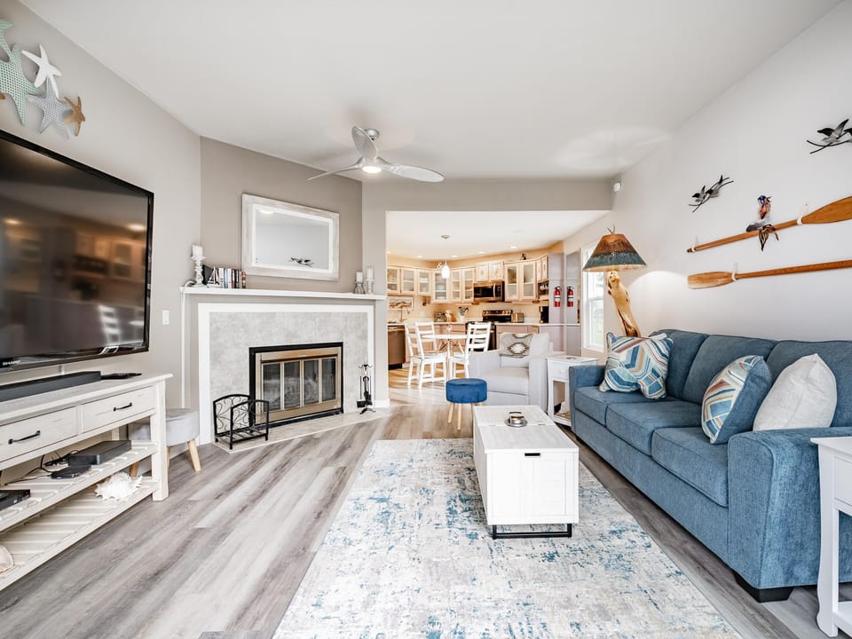 Looking from patios into condo