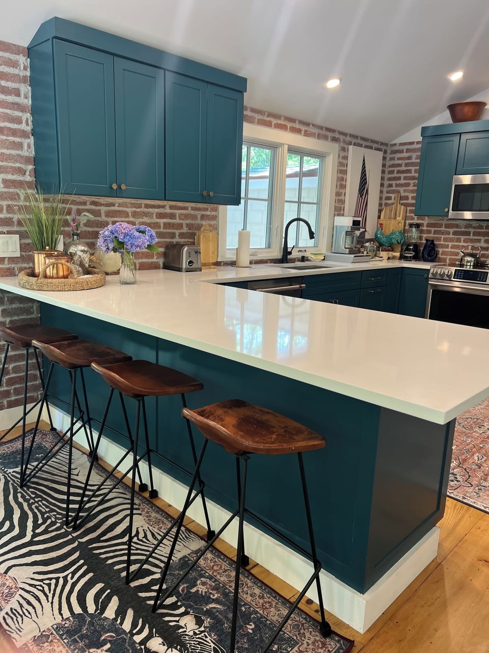 New kitchen. island bar.all new appliances.