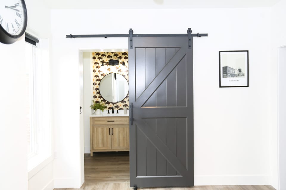 Cutest buffalo bathroom with walk in shower