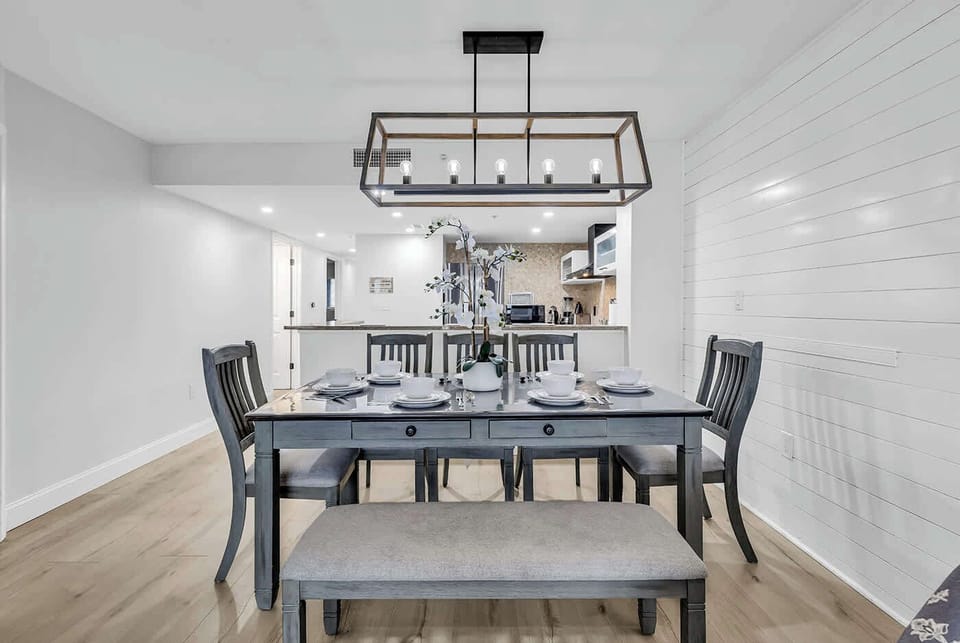Enjoy dining with friends and family with accommodations for 8 guests.