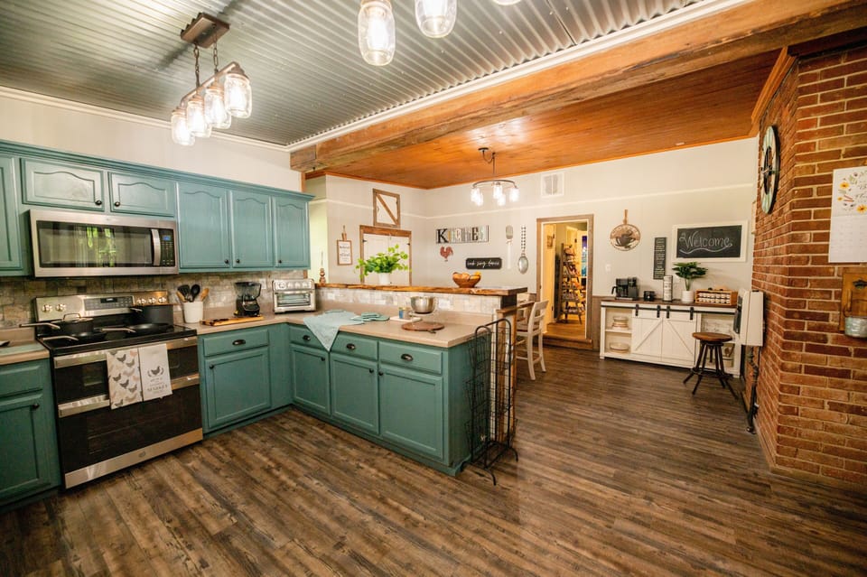 Kitchen + Dining room.