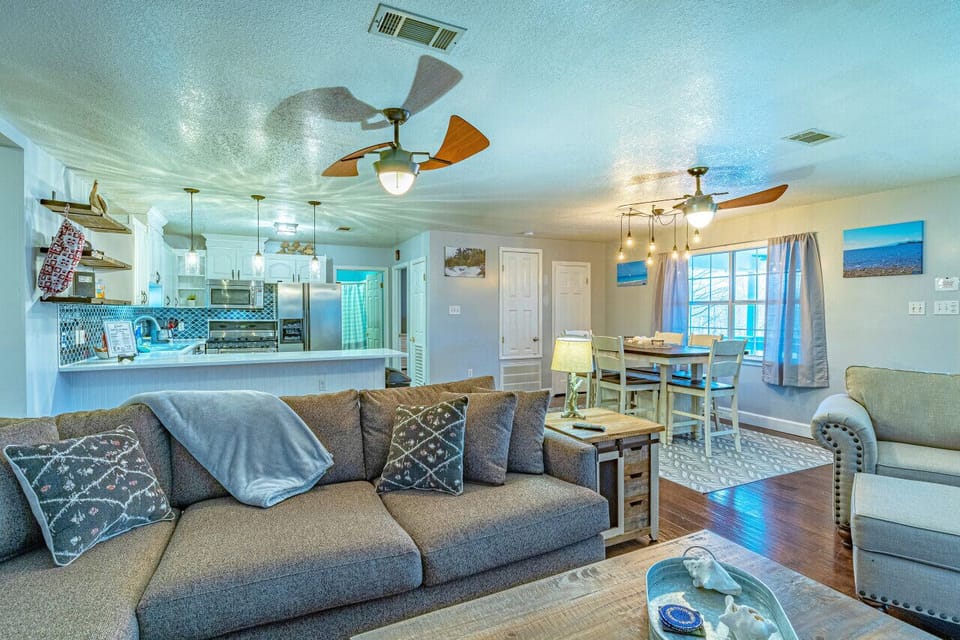 Living Room Overlooking Dining/Kitchen