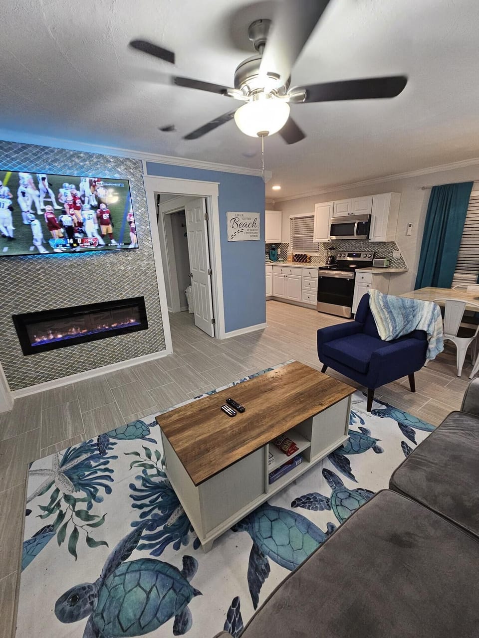 55" SMART Tv and 50 LED fireplace!
