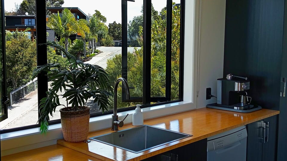 Start your day right with a barista-style coffee from the espresso machine.