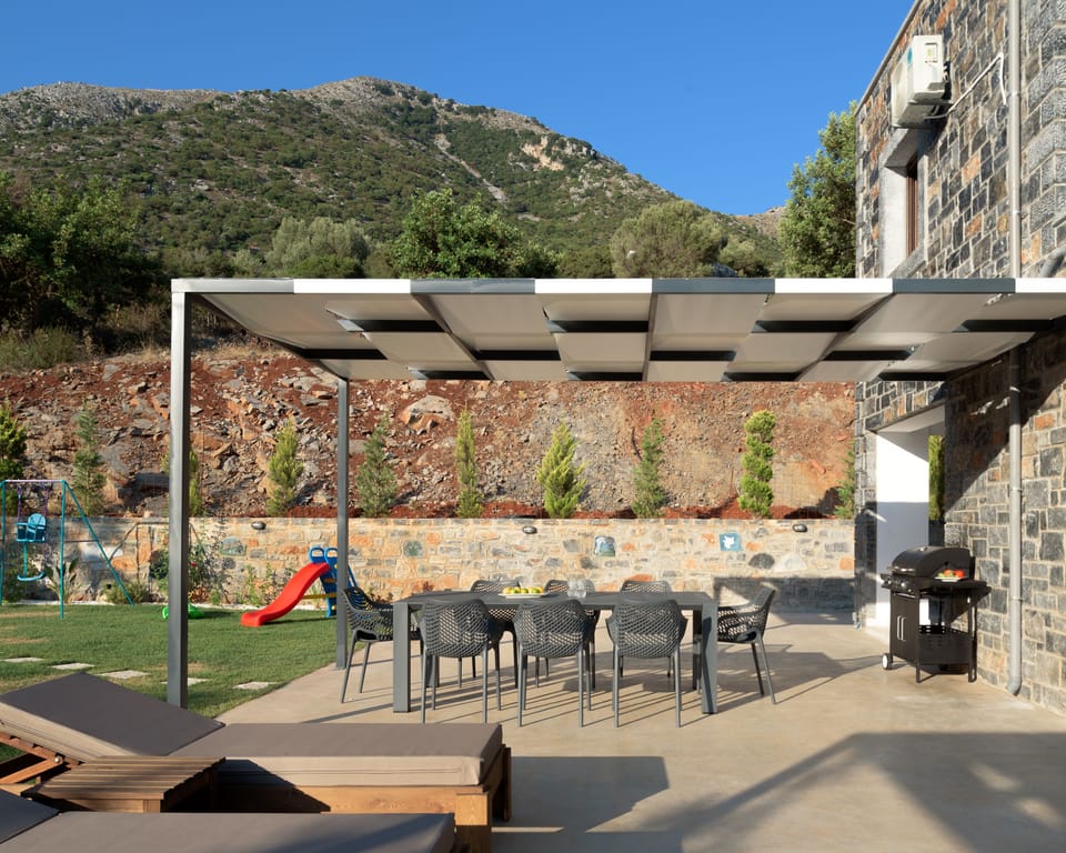 Outdoor seating area. 