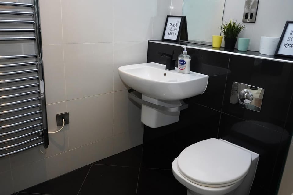 Apartment | Bathroom | Separate tub and shower, deep soaking tub, hair dryer, towels