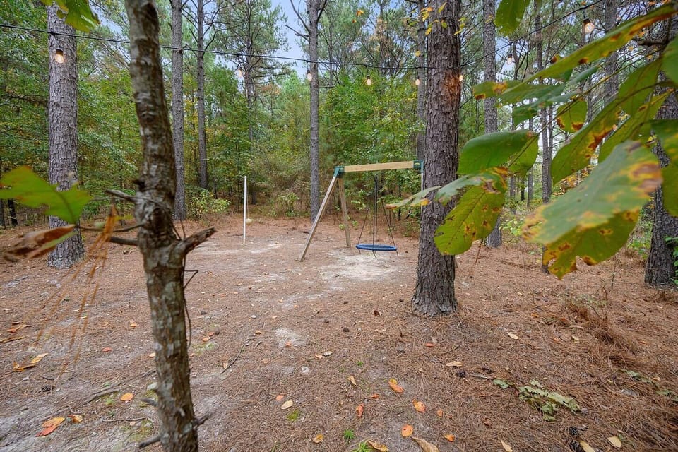 Swing and tetherball 