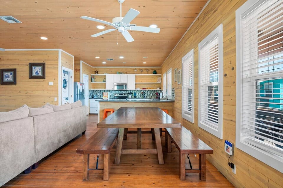 Open dining area with kitchen access.