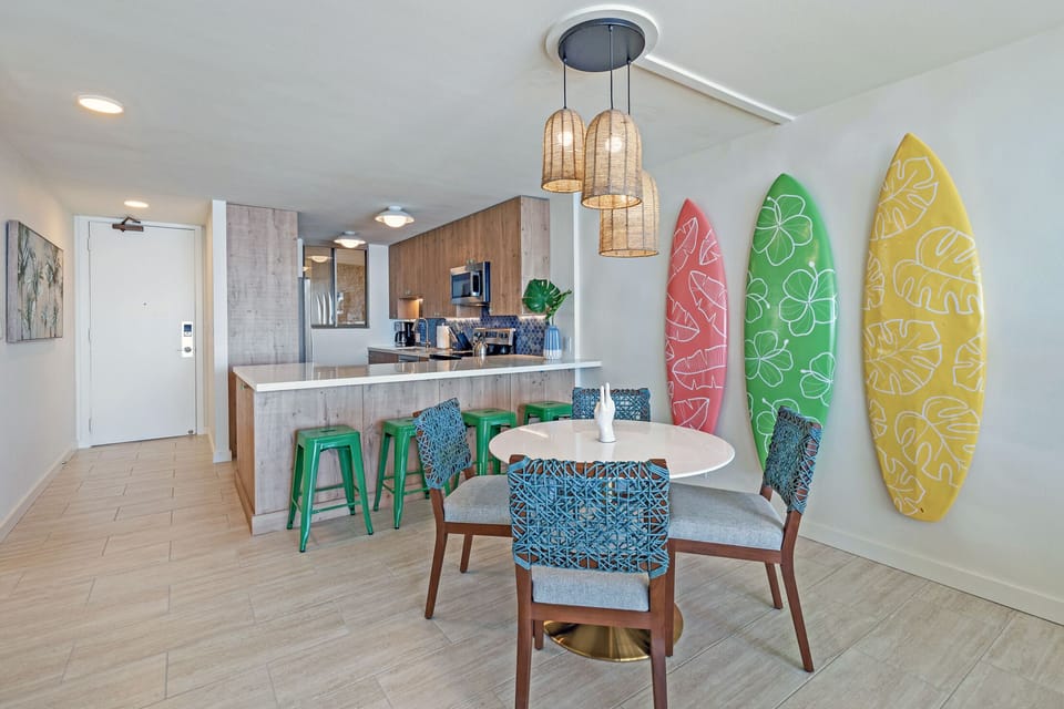 Plenty of options in the dining area.
