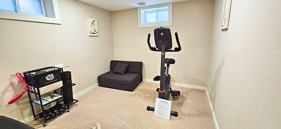 Take a break, play a game or ride the bike