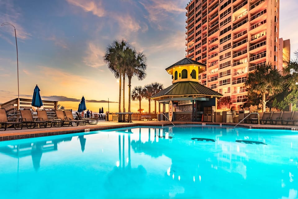 Go for a swim at sunset