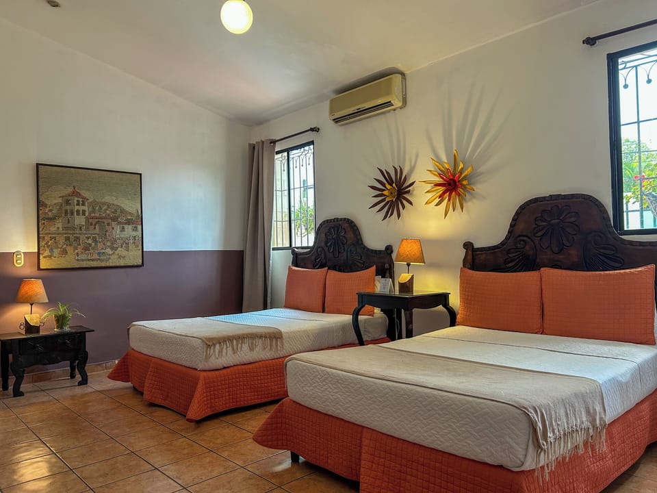 Double Room (Two Double Beds) | Premium bedding, desk, laptop workspace, blackout drapes