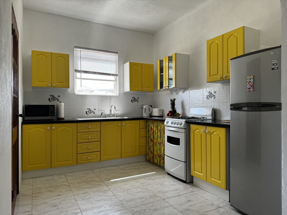 The kitchen is fully equipped to meet your needs