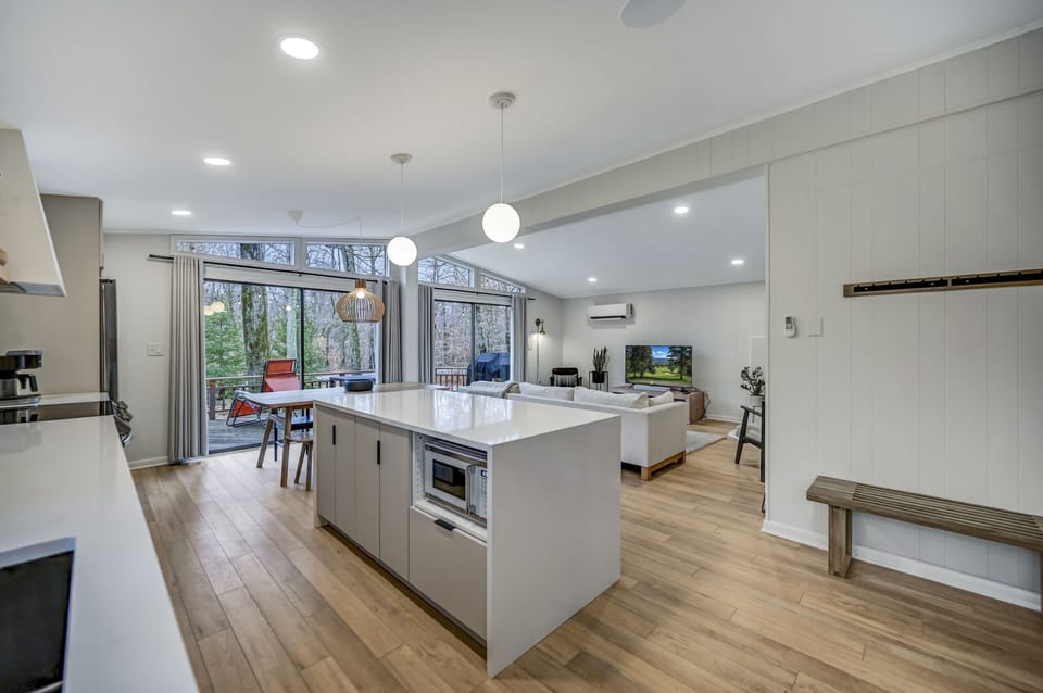 Custom kitchen with large central island