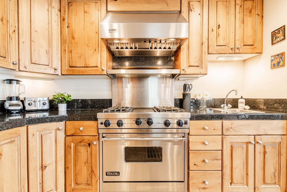 Viking gas range and a 2nd sink