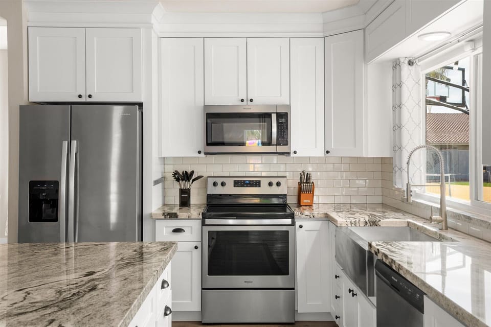 Fully stocked kitchen