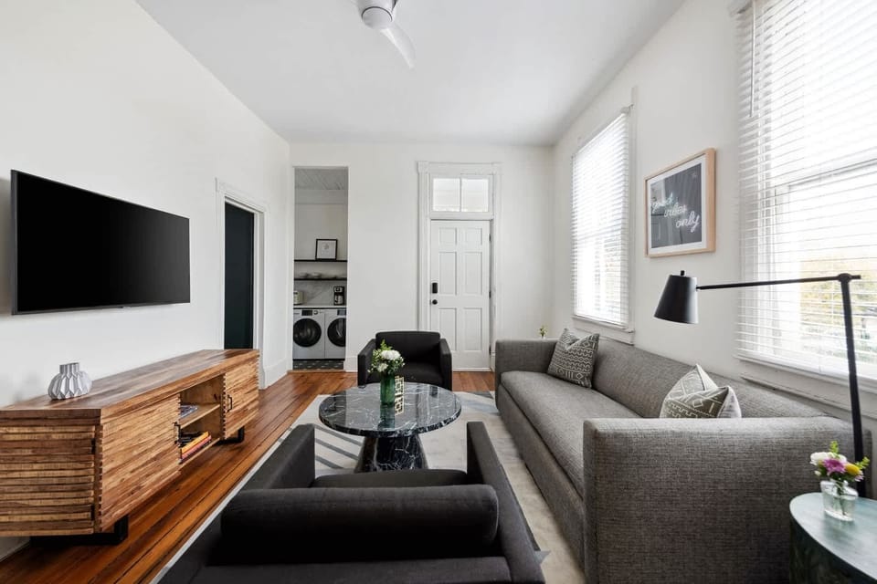 Professionally designed living room space with a Sofa Bed!
