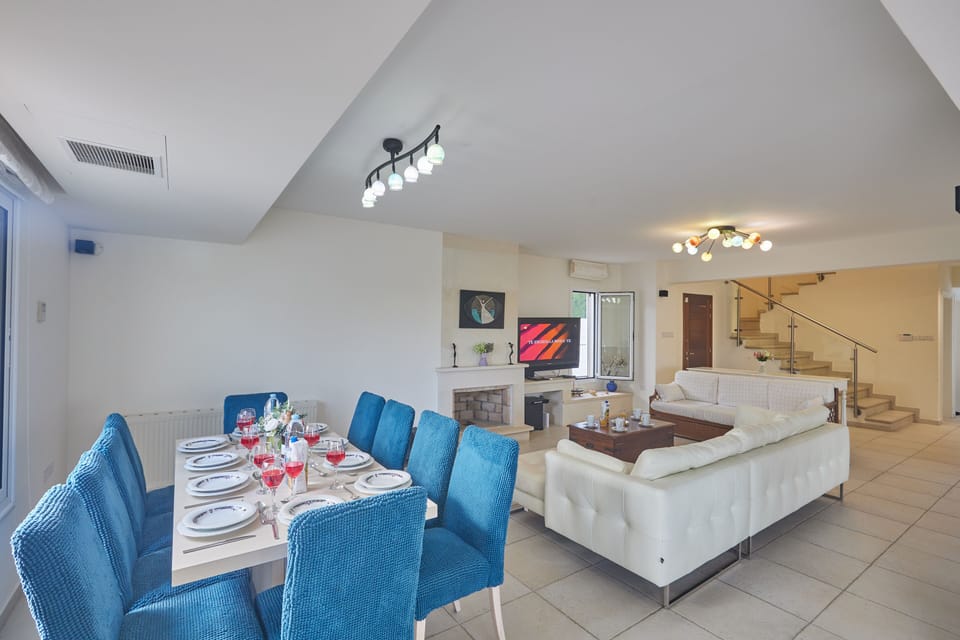 Dining Area with table and chairs to seat 10 people