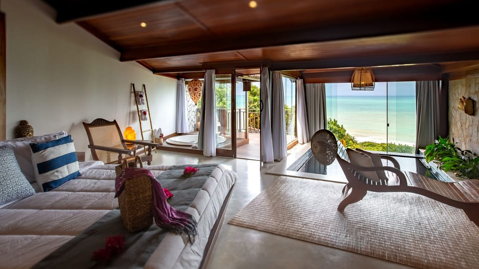 Suíte Master vista mar | Premium bedding, pillowtop beds, minibar, in-room safe
