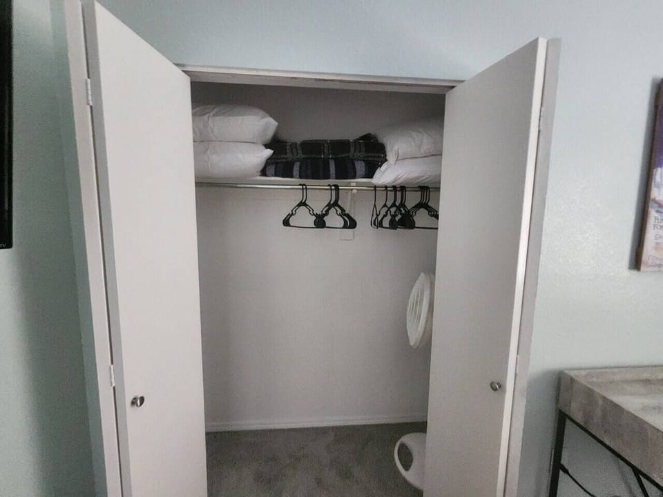 Closet with hangers