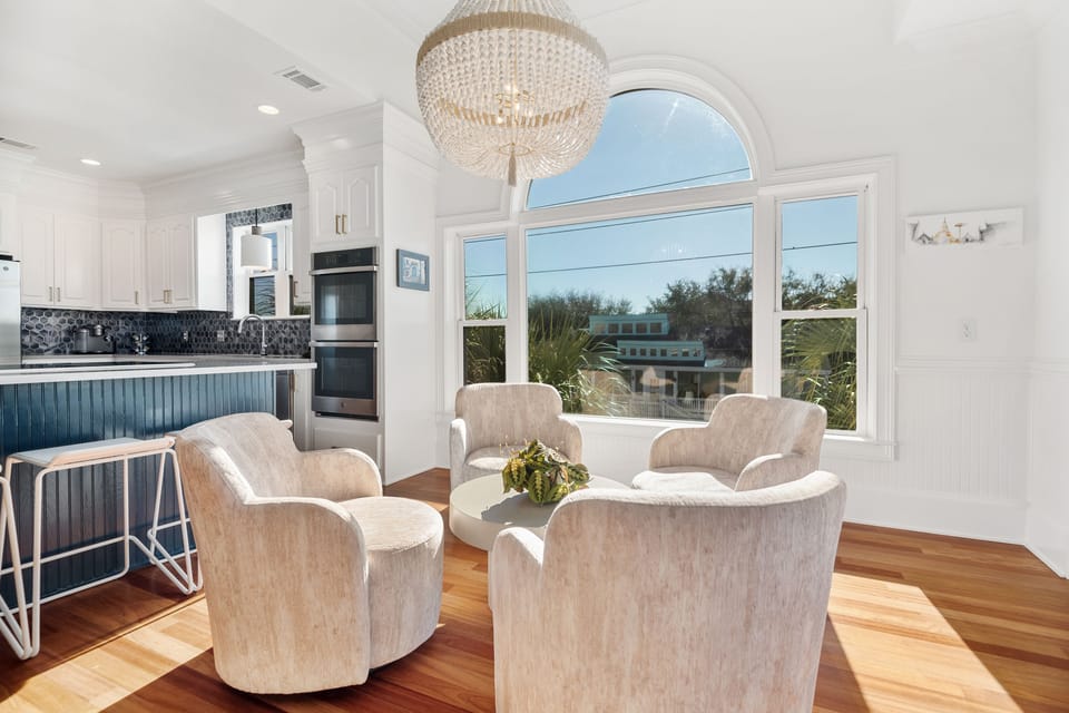 Beautiful large windows to bring in the natural light.