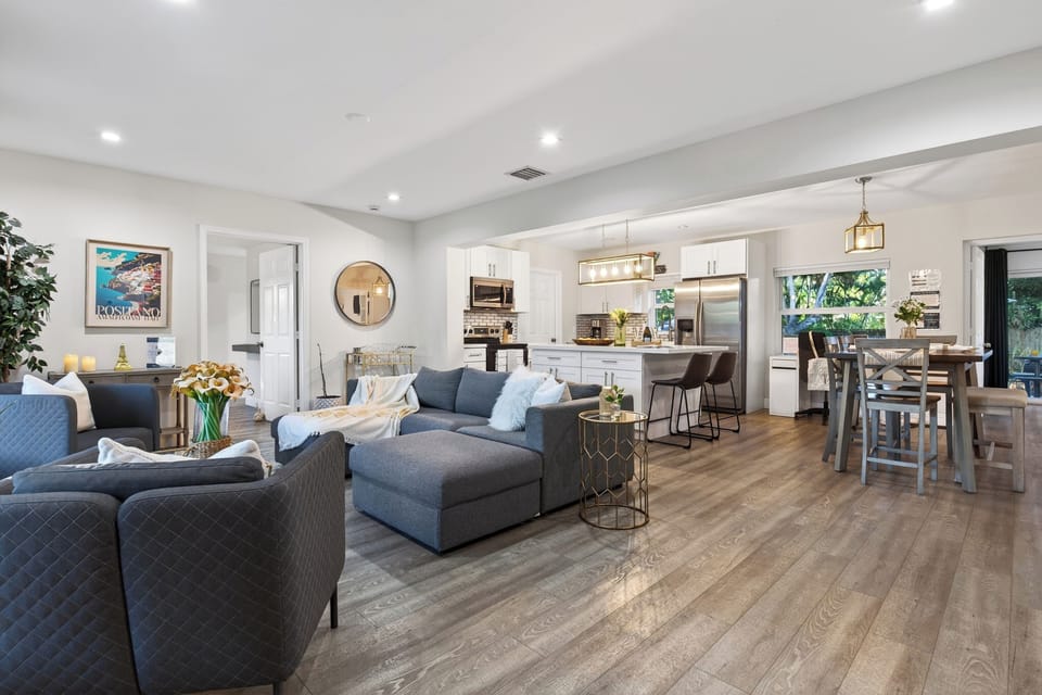Spacious open concept layout.