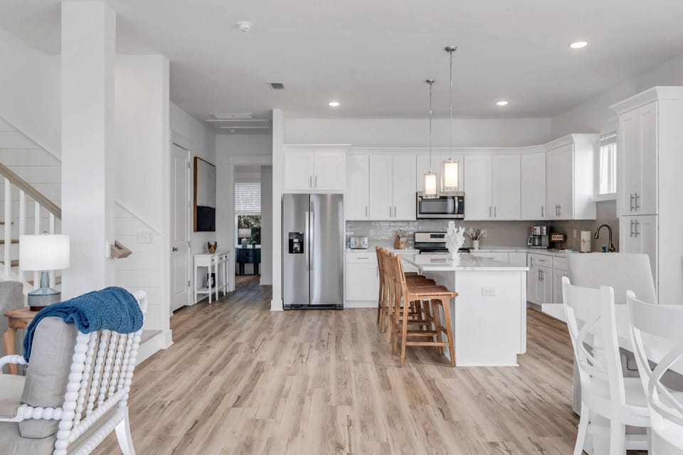 Large open concept Family room/Kitchen/Dining area