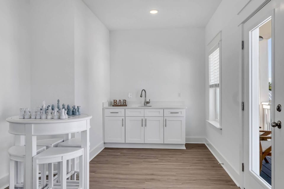 3rd floor Chess/Checkers game table  and Wet Bar