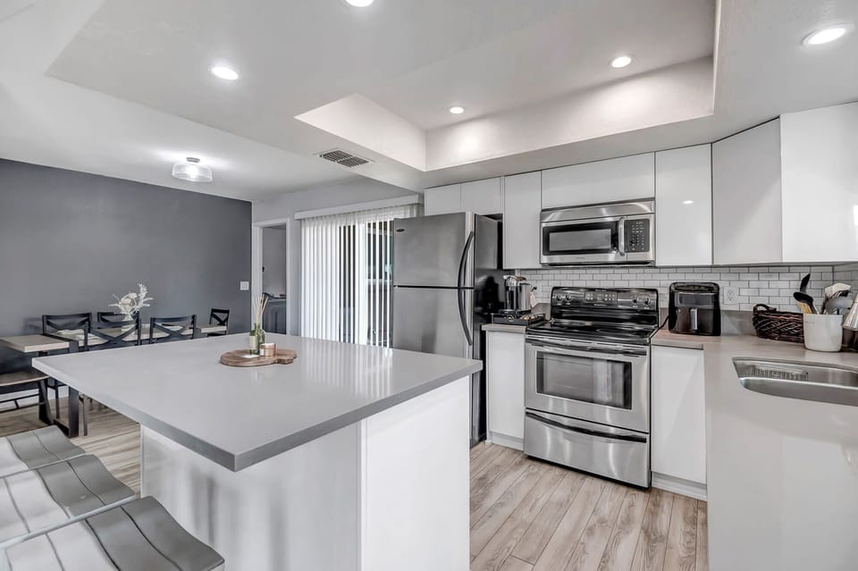 "From meal prep to entertaining, enjoy our beautifully updated kitchen designed for comfort and efficiency."