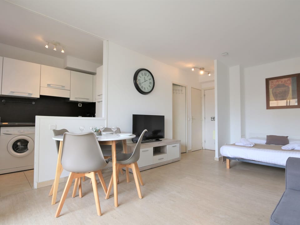 Table and kitchen