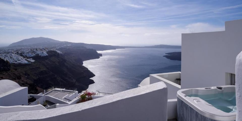 Hot tub terrace and view