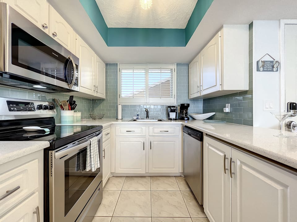 Cook with ease! Our fully equipped kitchen has all the necessities for preparing delicious meals during your stay.