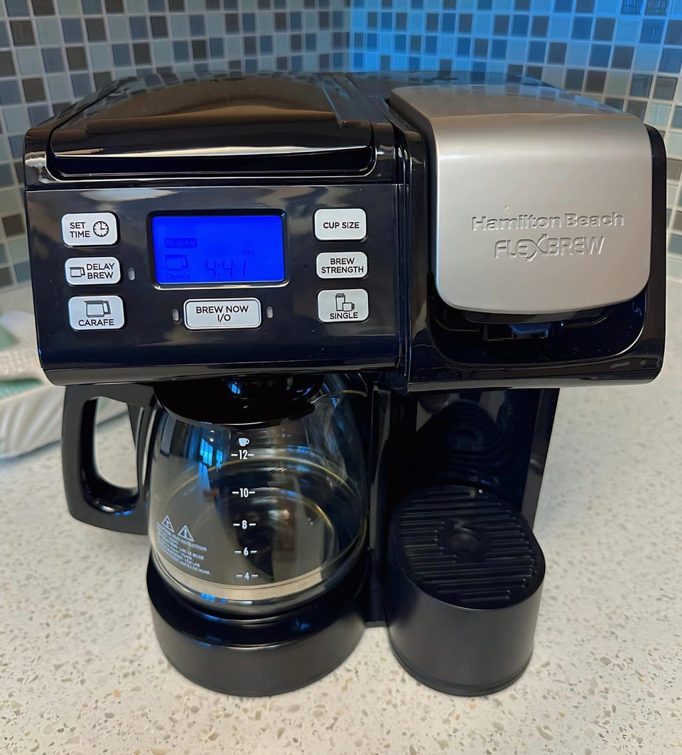 Enjoy your perfect cup with the Hamilton Beach FlexBrew—offering single-serve or full pot options to suit every morning mood.