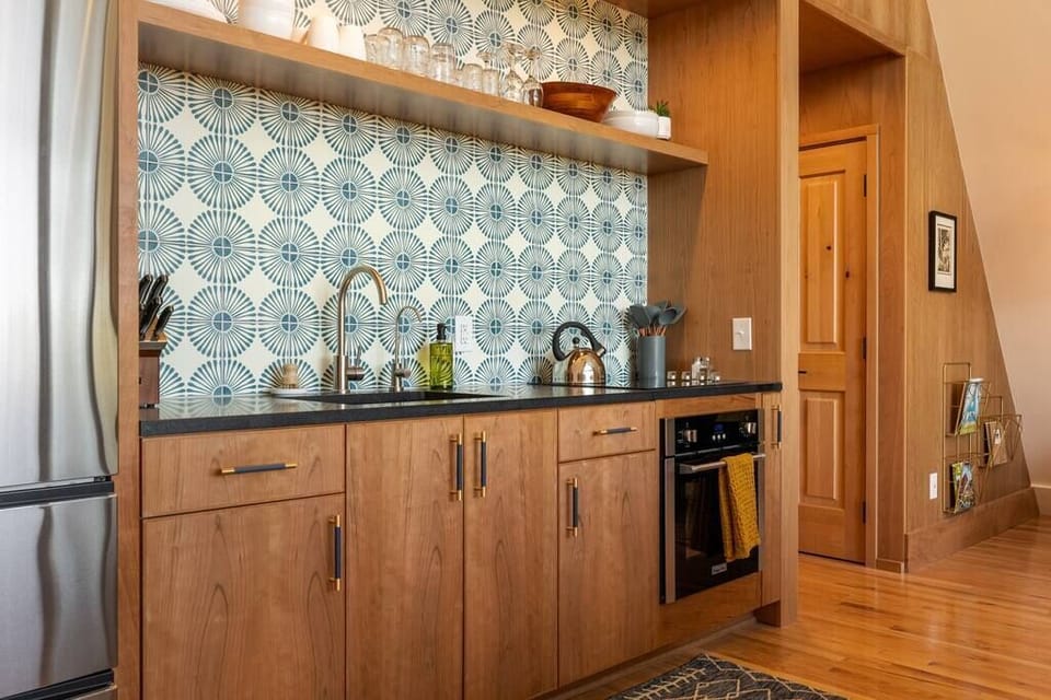 Custom kitchen built by owner from cherry (2)