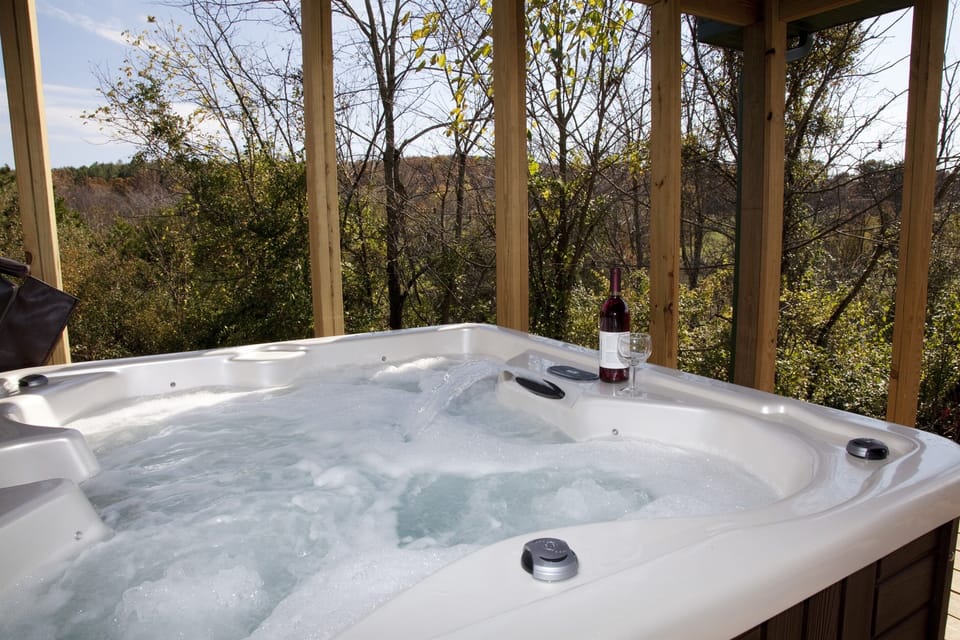 Relax in the hot tub after a long day hiking!