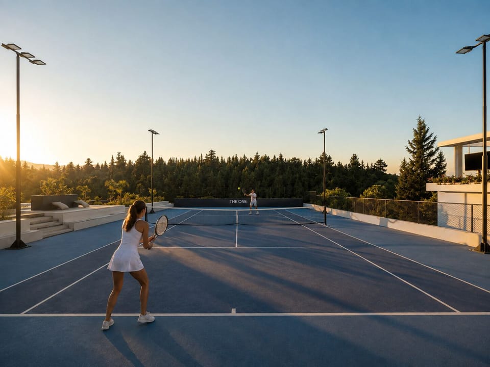 Enjoy a game on your own professional private tennis court