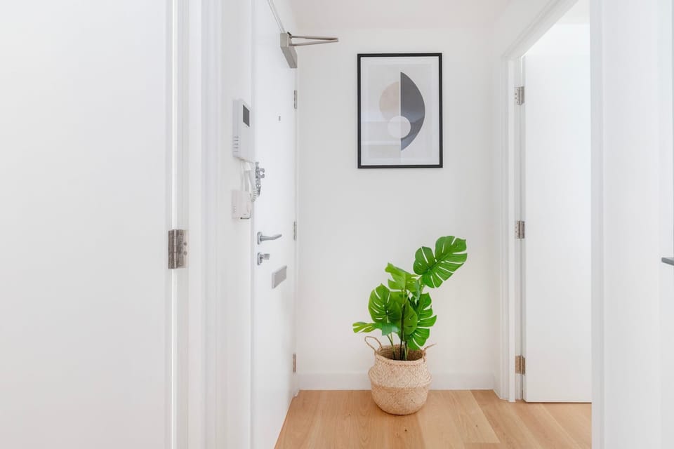 The hallway and entrance area